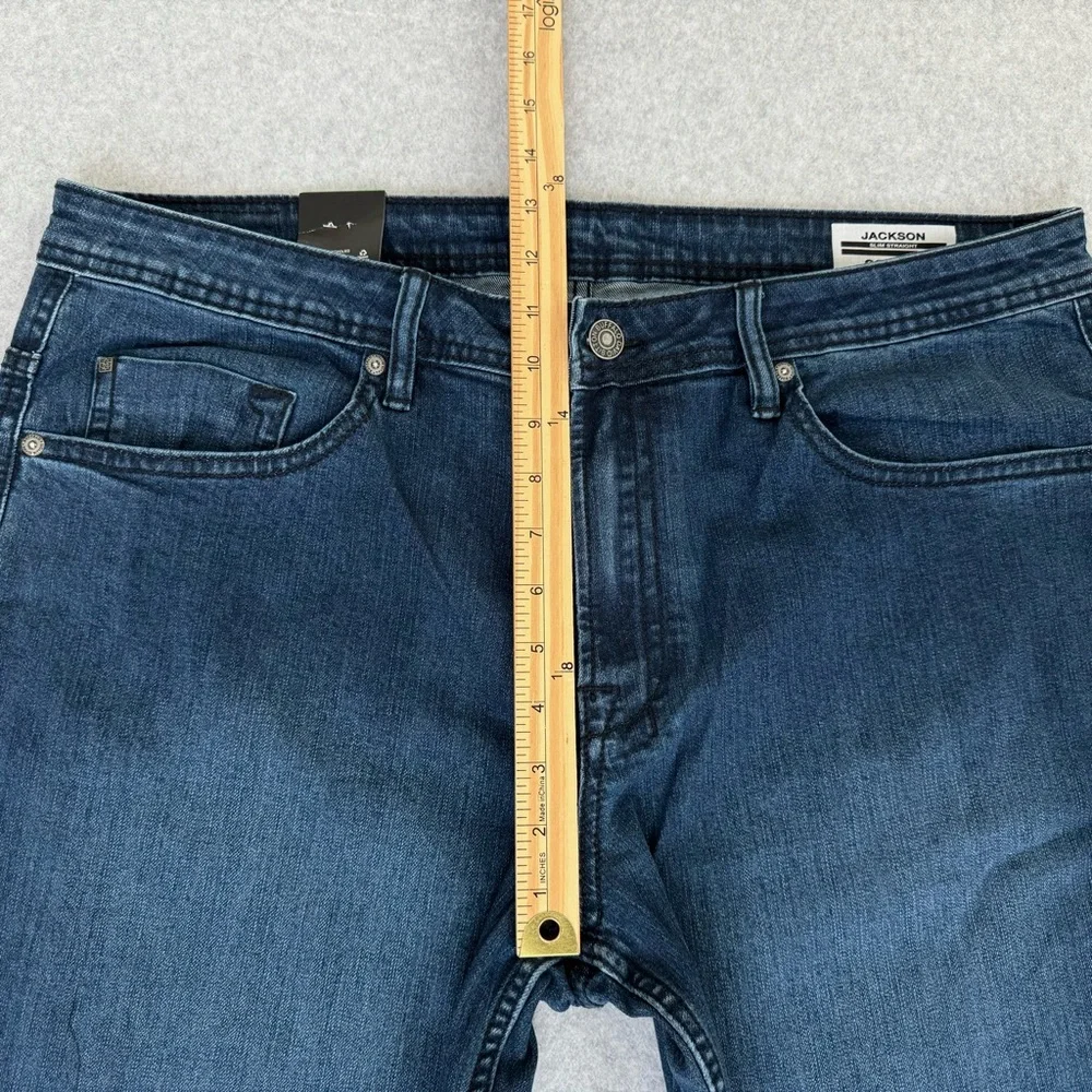 Buffalo David Bitton Jeans Mens 38 x 34 Blue Jackson Fit Slim Straight Blue New - Picture 15 of 16